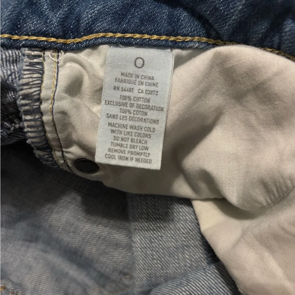 American Eagle Y2K Distressed Denim Mini Skirt Raw Hem Festival Size 0 - Picture 4 of 6